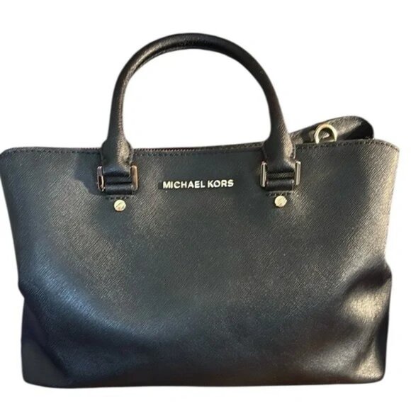 Michael Kors Savannah Medium Saffiano Leather Satchel PreLoved *See Description - Picture 1 of 13